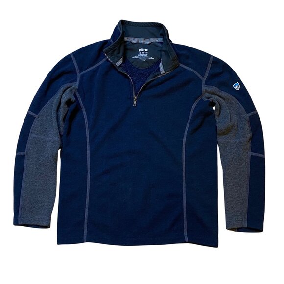 Kühl Kamphira Navy/Gray 1/4 Zip Fleece Pullover M 10/12 - Picture 1 of 5